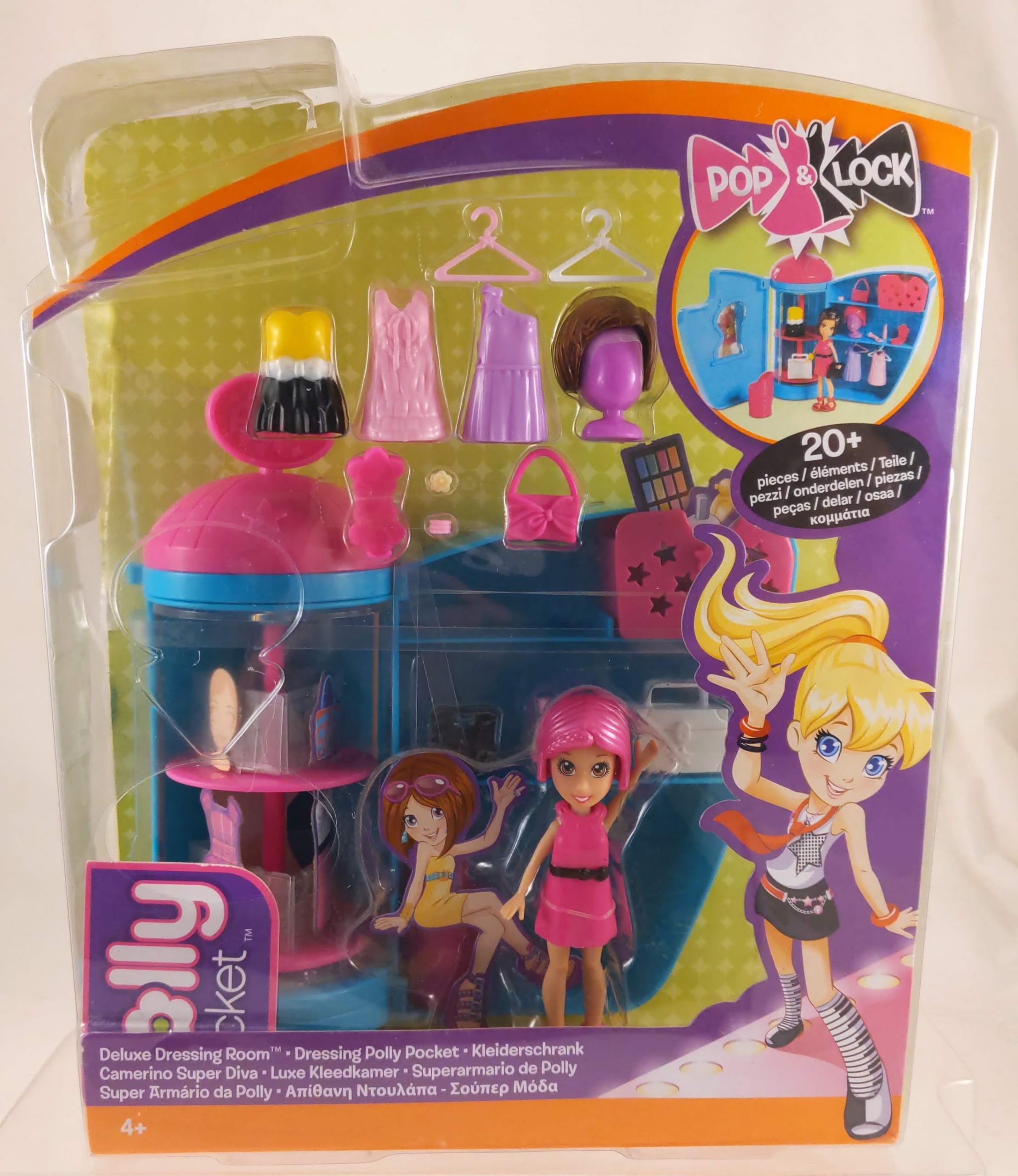 02 Bonecas Polly Pocket (2001) com carro roxo e acessór